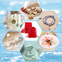 Прямоугольные бархатные мешочки на шнурке&nbsp;TP-BBC0001-06A