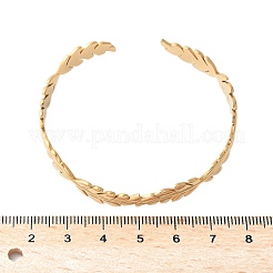 Браслеты-манжеты из нержавеющей стали 304 для женщин&nbsp;BJEW-U032-10G