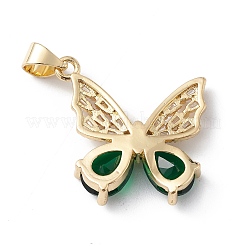 Покрытие стойки латунь микропаве прозрачные подвески из кубического циркония&nbsp;KK-H434-30G-A