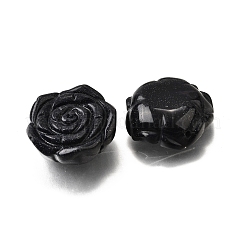 Синтетические синие резные бусины из авантюрина G-S390-02