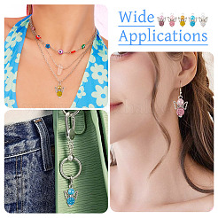 20 шт. подвески из полимерной глины 5 цветов и стеклянных стразов&nbsp;FIND-TA0004-83