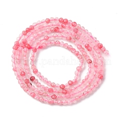 Природные родонит бисер нитей G-Z083-A01-2mm