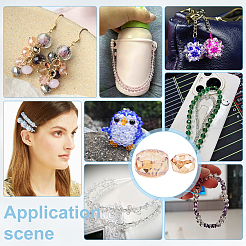 2 нить 2 цвета гальванические стеклянные бусины нити&nbsp;GLAA-PH0004-22C