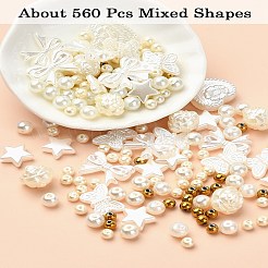 Набор для изготовления пластикового эластичного браслета с искусственным жемчугом своими руками&nbsp;DIY-YW0009-04