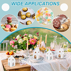 Бумажные подарочные коробки в форме домика с видимым окошком CON-WH0088-90