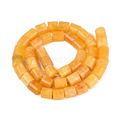 Gefärbt natürlichen weißen Jade Perlen Stränge&nbsp;G-Q606-77A-01
