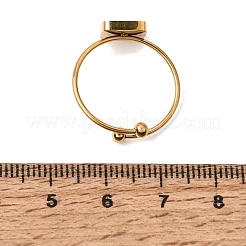 Realizzazione di un bracciale rigido aperto quadrato in acciaio inossidabile 304 con vassoio a lunetta&nbsp;SA-CBABF3F-04G-02