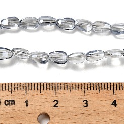 Стеклянные бусины с гальваническим покрытием &nbsp;EGLA-P064-01B-PL04