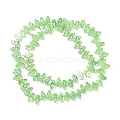 Стеклянные бусины с гальваническим покрытием  EGLA-C005-02A-AB01