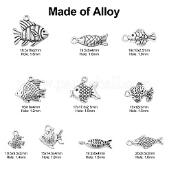 100 шт. 10 стиля подвески из сплава в тибетском стиле&nbsp;TIBEP-CJ0003-18