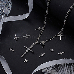 10 шт. 10 стиля латунных подвесок с микропаве из кубического циркония&nbsp;KK-GA0002-21P