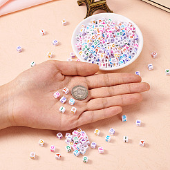 500шт 5 стильные непрозрачные белые акриловые бусины&nbsp;SACR-TA0001-20