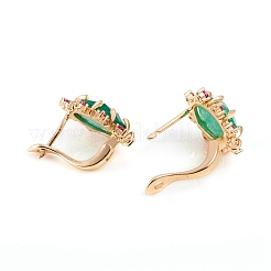 Серьги-кольца из натуральных драгоценных камней с застежкой сзади MAK-L033-M