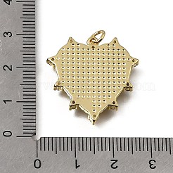 Pendentifs en laiton micro pavé de zircone cubique transparent pour la saint-valentin&nbsp;KK-C262-13A-G