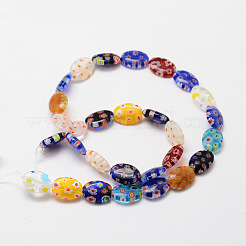 Millefiori a mano fili di perline di vetro&nbsp;LAMP-G107-01