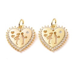 Кулоны из латуни с микропаве ZIRC-P094-19G-RS