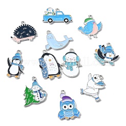 40 stücke 20 stile winter thema zink-legierung emaille anhänger&nbsp;ENAM-CJ0006-43