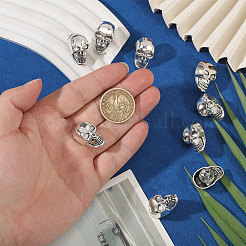 12 Stück Totenkopf-Anstecknadel aus Aluminiumlegierung für Herrenanzüge&nbsp;JEWB-PH0001-91