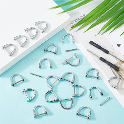 20 Stück verstellbare D-Ring-Clipschnallen aus Zinklegierung für Taschenkettenriemen mit 2 Stück Eisenschraubendreher&nbsp;FIND-GF0006-91C