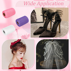 3 рулон 3-х цветов полиэфирной сетчатой ткани AJEW-FG0004-15