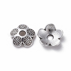 Крышки для бусин тибетского стиля&nbsp;TIBEB-S039-046AS-NR