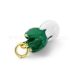 Латунь эмаль подвески&nbsp;KK-U066-02B-G