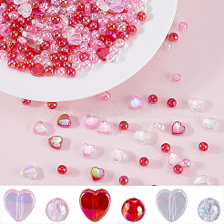 1650 шт. прозрачные акриловые бусины ко Дню святого Валентина SACR-SP0001-11