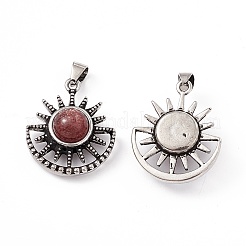 Натуральные кварцевые подвески из клубники&nbsp;KK-A173-08AS-02