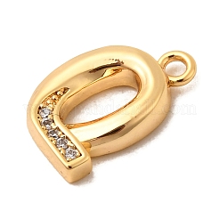 Breloques en laiton avec zircone cubique de micro pave&nbsp;KK-C117-12G-Q
