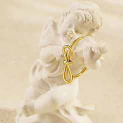 Стильное открытое кольцо-манжета из нержавеющей стали 304 с бантом для ежедневного ношения&nbsp;GB8358-2