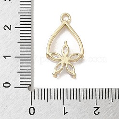 Латунные микропаве прозрачные подвески с фианитом&nbsp;KK-M275-55G