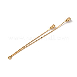 真鍮製マイクロパヴェクリアキュービックジルコニアビッグペンダント  台形タッセル  18KGP本金メッキ  89x4x3mm  穴：2mm&nbsp;KK-G510-07G