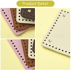 2 pieza de fondo de bolso cuadrado de piel sintética de PU&nbsp;DIY-FS0010-61C