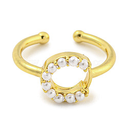 Anneaux de manchette ouverts en laiton plaqué en rack pour femmes&nbsp;RJEW-F162-01G-C