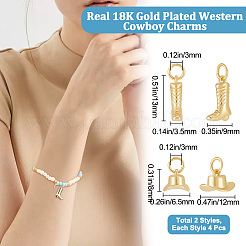 8 шт. 2 стильных подвески из латуни с покрытием на стойке ZIRC-BBC0001-38