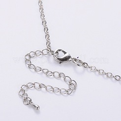 Семь чакр природных драгоценных камней из бисера ожерелья NJEW-JN00937