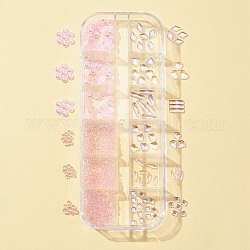 8 стиль стеклянных кабошонов со стразами, ногтей декоративные аксессуары, граненые, разнообразные, разноцветные, 9x2.5x2 мм