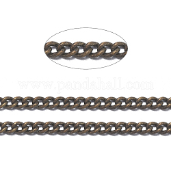 Latón retorcido cadenas, cadenas del encintado, sin soldar, con carrete, oval, sin plomo y níquel y cadmio, Bronce antiguo, 1.8x1x0.36mm, aproximadamente 301.83 pie (92 m) / rollo