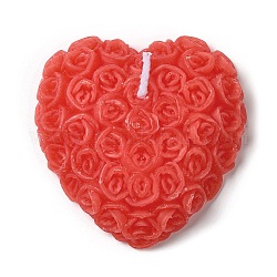 Bougeoir en paraffine, pour la Saint Valentin, Décoration de mariage, cœur, rouge, 7.7x7.8x2.45 cm