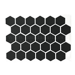Autocollants antidérapants adhésifs peva, hexagone, noir, 136x175x1mm