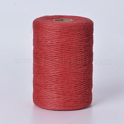 Corda di iuta, corda di iuta, spago di iuta, per fare gioielli, rosso, 2mm, circa 218.72 iarde (200 m)/fascio
