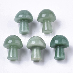 Натуральный зеленый авантюрин гуаша камень, инструмент для массажа со скребком гуа ша, для спа расслабляющий медитационный массаж, неокрашенными, грибовидный, 21x16 мм