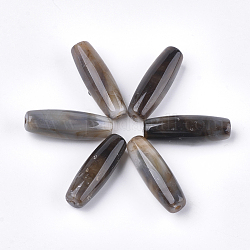 Abalorios de acrílico, estilo de imitación de piedras preciosas, oval, café, 40.5x13.5mm, agujero: 2.5 mm, aproximamente 95 unidades / 500 g