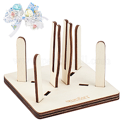 Modelli per archetti in legno, strumento artigianale fai da te bowknot, cornsilk, 8.5x8.5x7cm