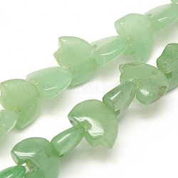 White Bear Natural Green Aventurine Beads Strands, 10.5x14~15x6~7mm, Hole: 1mm, about 39pcs/strand, 14inch