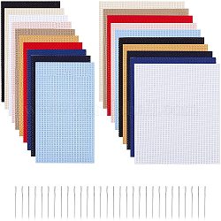 Листы ткани для вышивки крестиком 11ct, ткань вышивка ткань, для изготовления швейных изделий, с железными швейными иглами, разноцветные, 15x10~15x0.06~0.07 см