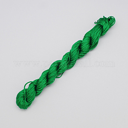 Hilo de nylon, Cordón de joyería de nailon para hacer pulseras tejidas personalizadas., verde, 2mm, alrededor de 13.12 yarda (12 m) / paquete, 10 paquetes / bolsa, alrededor de 131.23 yarda (120 m) / bolsa