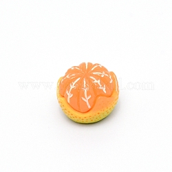 樹脂ビーズ  模造食品  穴がない  オレンジ  グリーン  16x13~13.5mm