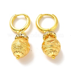 Orecchini a cerchio pendenti ovali con zirconi chiari, gioielli in ottone per le donne, oro, 28mm, ago :0.8mm