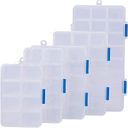 Boîtes en plastique de stockage d'organisateur, rectangle, blanc, 23x16x13 cm